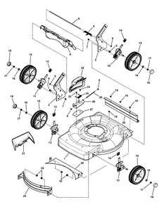 Deck Group Diagram and Parts List for 7800684-BT22675FC 2011 Briggs and Stratton Lawn Mower